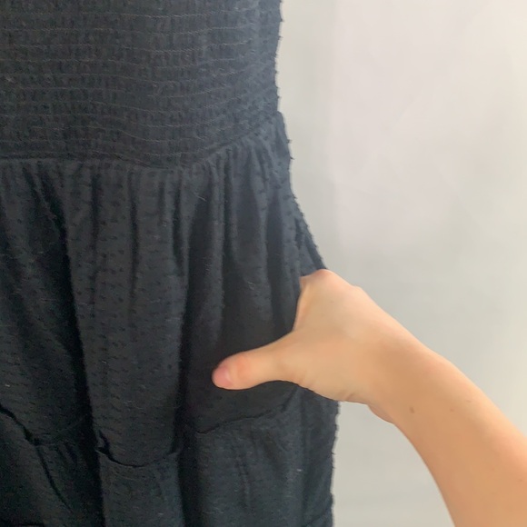 J Crew black dotted peasant dress - Picture 5 of 8